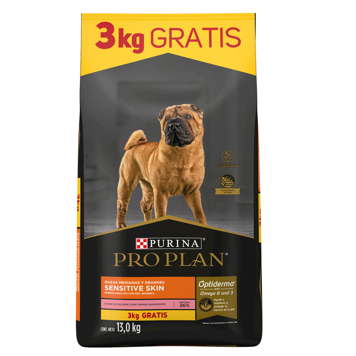 Purina Pro Plan Adulto Sensitive Skin Raza Mediana y Grande 13 kg