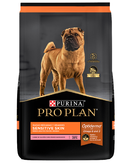 Purina® Pro Plan® Sensitive Skin Puppy Todas las Razas, Alimento Seco OptiDerma Salmón, bulto de 3kg