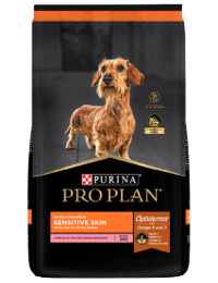 Purina® Pro Plan® Sensitive Skin Adult Razas Pequeñas, Alimento Seco OptiDerma Salmón, bulto de 3kg