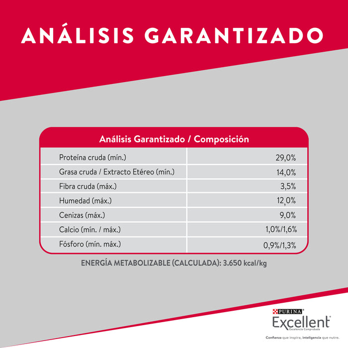 Purina® Excellent® Complete Pollo y Arroz, Alimento Seco Cachorro Razas pequeñas, bulto de 3.5kg
