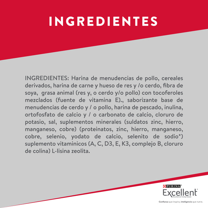 Purina® Excellent® Complete Pollo y Arroz, Alimento Seco Cachorro Razas pequeñas, bulto de 3.5kg
