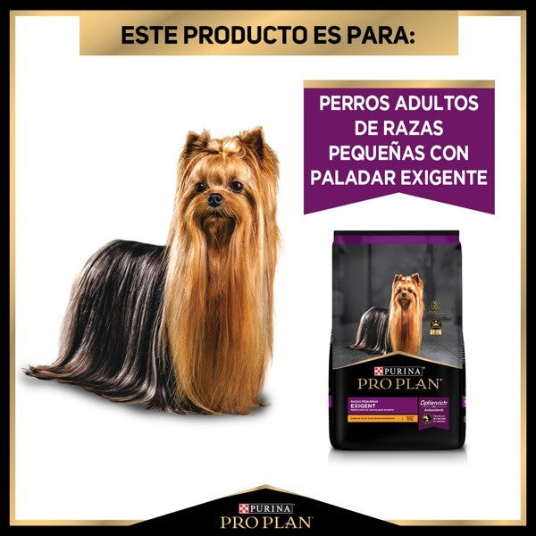 Purina® Pro Plan® Exigent Razas Pequeñas, Alimento Seco OptiEnrich Pollo, bulto de 3kg