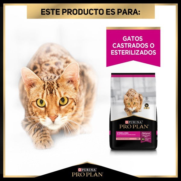 Purina® Pro Plan® Gato Sterilized, Alimento Seco OptiRenal Pollo, bulto de 3kg