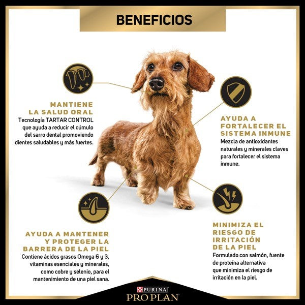 Purina® Pro Plan® Sensitive Skin Adult Razas Pequeñas, Alimento Seco OptiDerma Salmón, bulto de 3kg