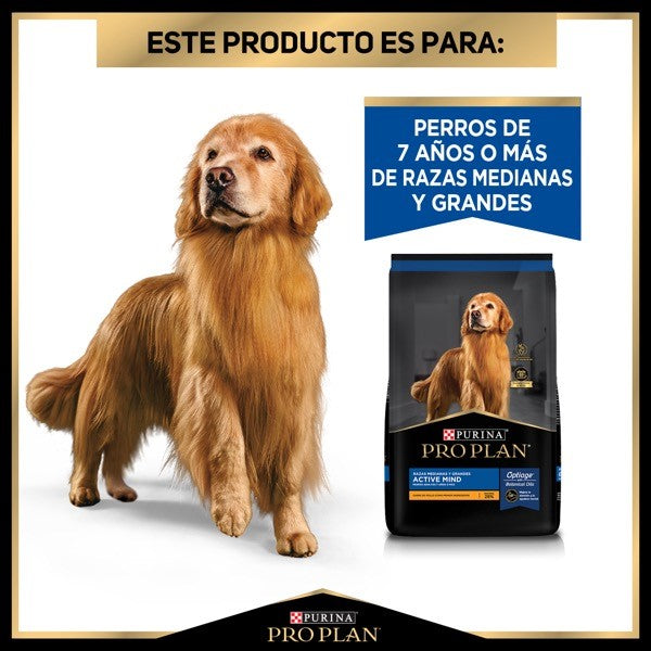 Purina® Pro Plan® Active Mind Razas Medianas y Grandes, Alimento Seco OptiAge Pollo, bulto de 10kg