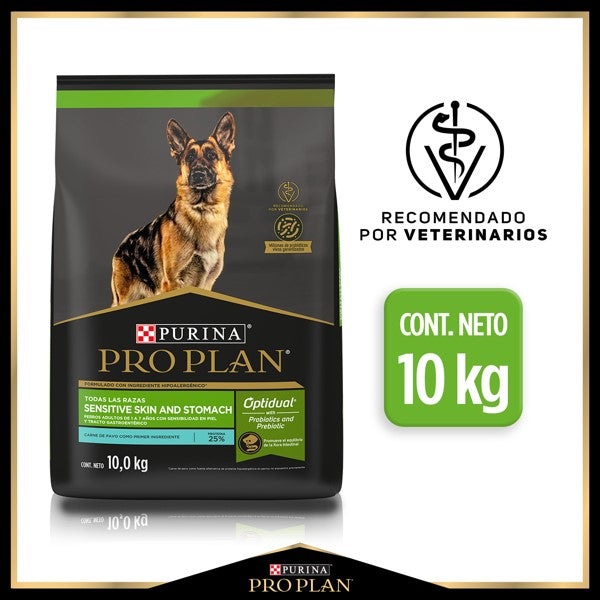 PURINA ®PRO PLAN® SENSITIVE SKIN AND STOMACH PERRO TODAS LAS RAZAS 10. 0 KG