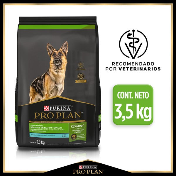 PURINA® PRO PLAN®SENSITIVE SKIN AND STOMACH PERRO TODAS LAS RAZAS 3.5 KG