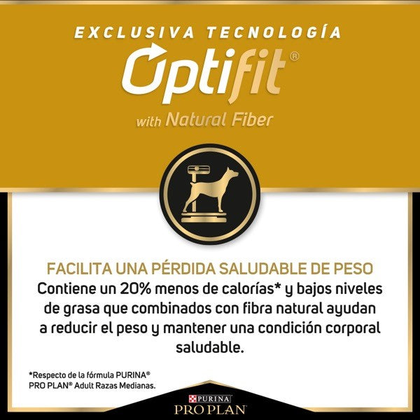 Purina® Pro Plan® Reduced Calorie Todas las Razas, Alimento Seco OptiFit Pollo, bulto de 3kg