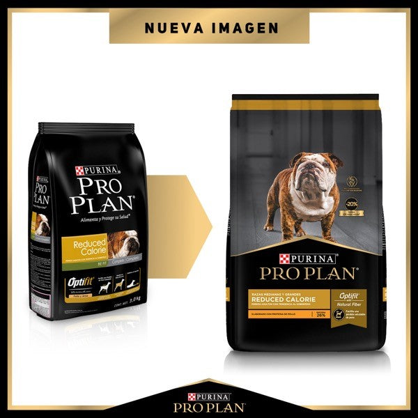 Purina® Pro Plan® Reduced Calorie Todas las Razas, Alimento Seco OptiFit Pollo, bulto de 10kg