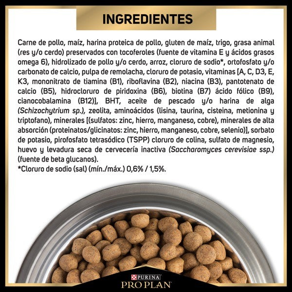 Purina® Pro Plan® Exigent Razas Pequeñas, Alimento Seco OptiEnrich Pollo, bulto de 3kg