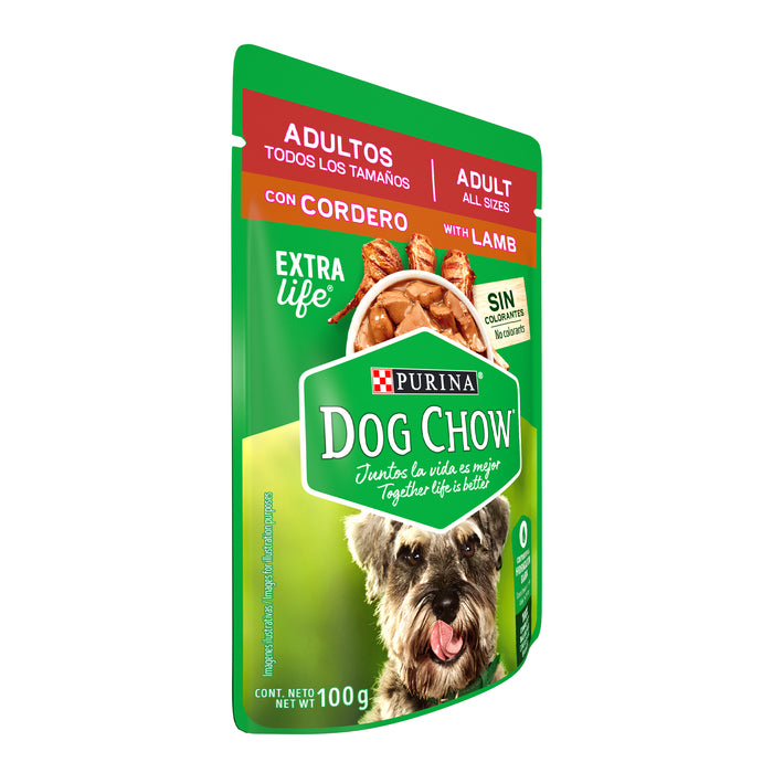 Purina  Dog Chow Sabrosobre Cordero Alimento Húmedo Adultos Todos Los Tamaños (paquete de 20 sobres)