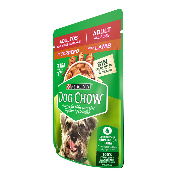Purina  Dog Chow Sabrosobre Cordero Alimento Húmedo Adultos Todos Los Tamaños (paquete de 20 sobres)
