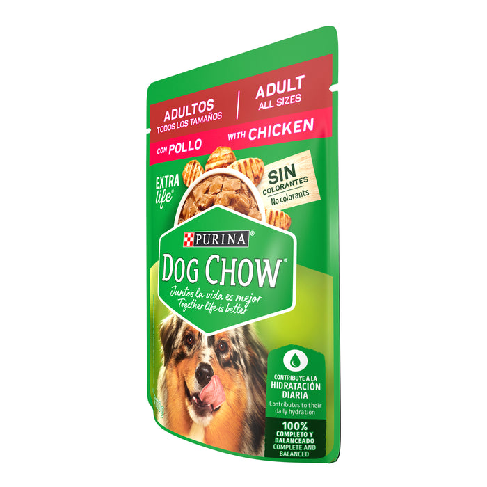 Purina® Dog Chow® Pollo Alimento Húmedo Adultos Todos Los Tamaños (paquete de 20 sobres)