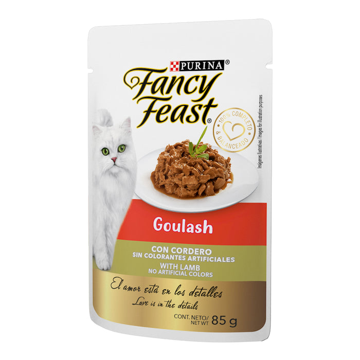 Purina® Fancy Feast® Goulash Cordero Alimento Húmedo para gatos adultos (paquete con 12 sobres)