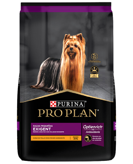 Purina® Pro Plan® Exigent Razas Pequeñas, Alimento Seco OptiEnrich Pollo, bulto de 3kg