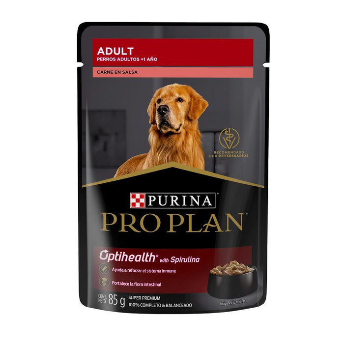 Purina® Pro Plan® Adult, Alimento húmedo Carne en Salsa (paquete de 24 sobres)